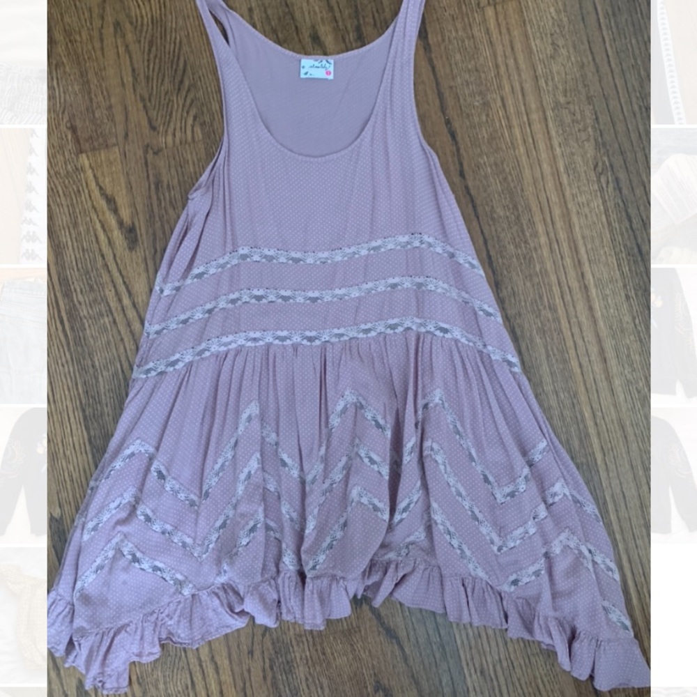 FREE PEOPLE VOILE AND LACE SLIP DRESS - Picture 4 of 5